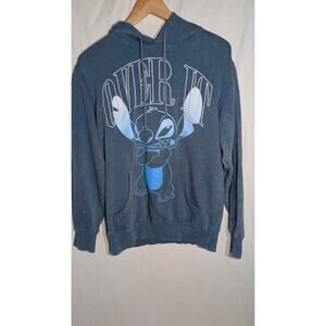 Lilo And Stitch Hoodie Hooded Sweatshirt sz Medium‎ Hoodie "Over It" Disney